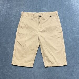 Hurley Chino Shorts Mens 20 Beige 10" Inseam Flat Front Straight Leg Outdoor